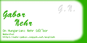 gabor nehr business card